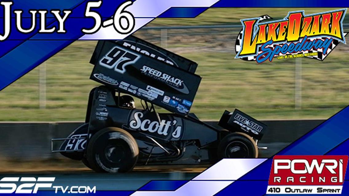 POWRI 410 OUTLAW SPRINT LEAGUE PRIMES FOR LAKE OZARK SPEEDWAY INDEPENDENCE CELEBRATIONS