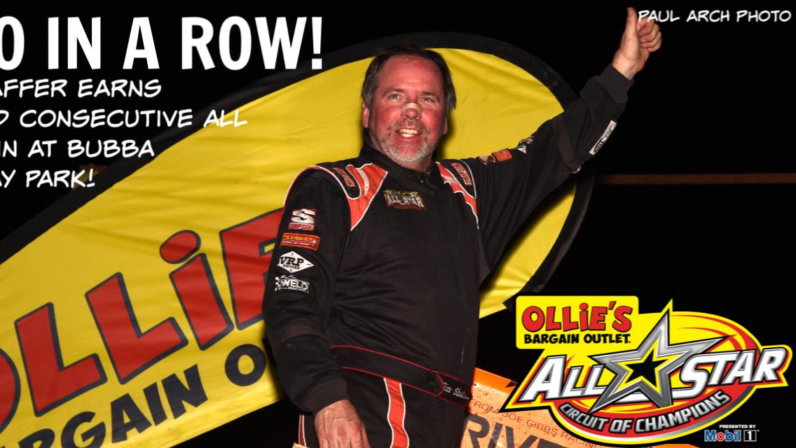 Tim Shaffer two-for-two during Winter Nationals action at Bubba Raceway Park