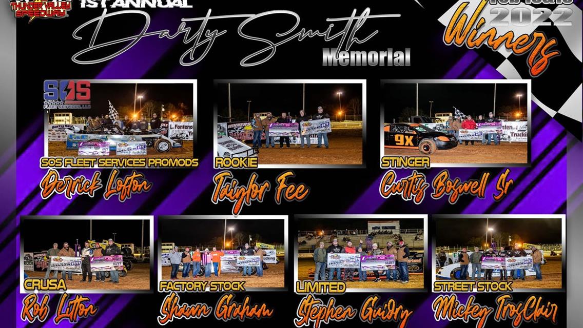 1st Annual Darty Smith Memorial Winners