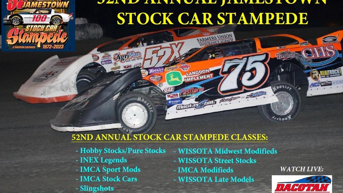 52nd Annual Jamestown Stock Car Stampede - OCTOBER 6TH &amp; 7TH