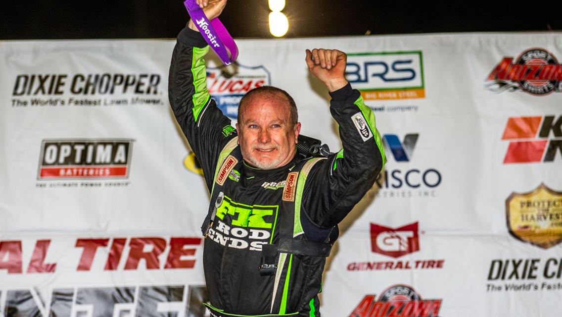 Jimmy Owens in Victory Lane at All-Tech Raceway