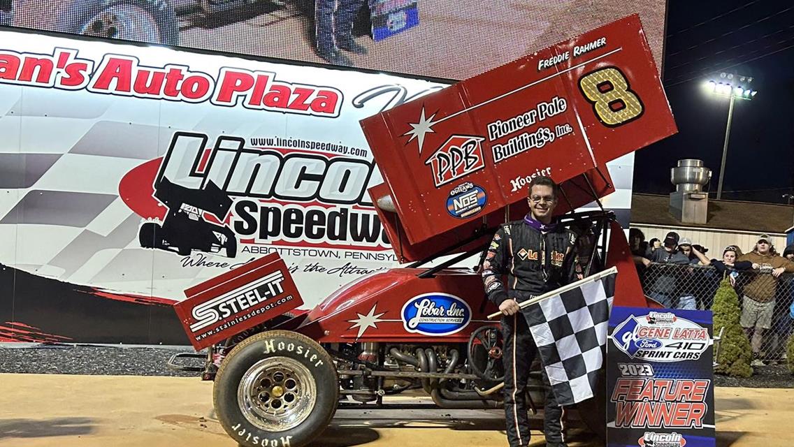 LINCOLN SPEEDWAY OPENS SEASON EARLY WITH STELLAR CROWD; FREDDIE RAHMER WINS SECOND CONSECUTIVE ICE BREAKER