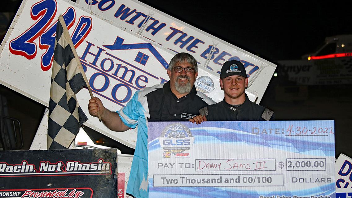 Sams Dominates GLSS Inaugural Visit to Wayne County Speedway