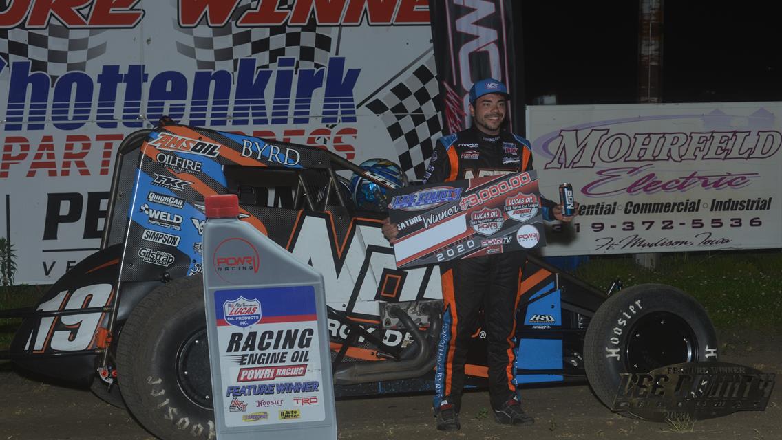 Chris Windom Rides the High-Side to POWRi WAR/IOWA Feature Win