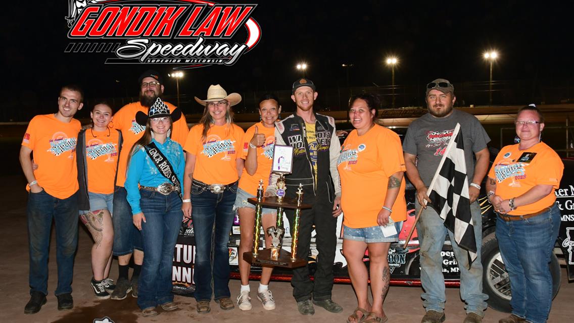 Bernick Edges Mindock for $1,100 Gondik Law Speedway Pure Stock Win