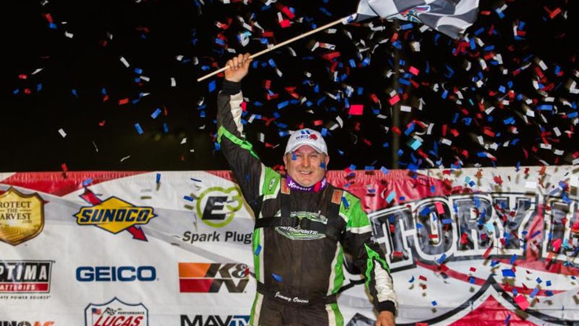 Owens recovers for Lucas Oil Late Model victory at Atomic