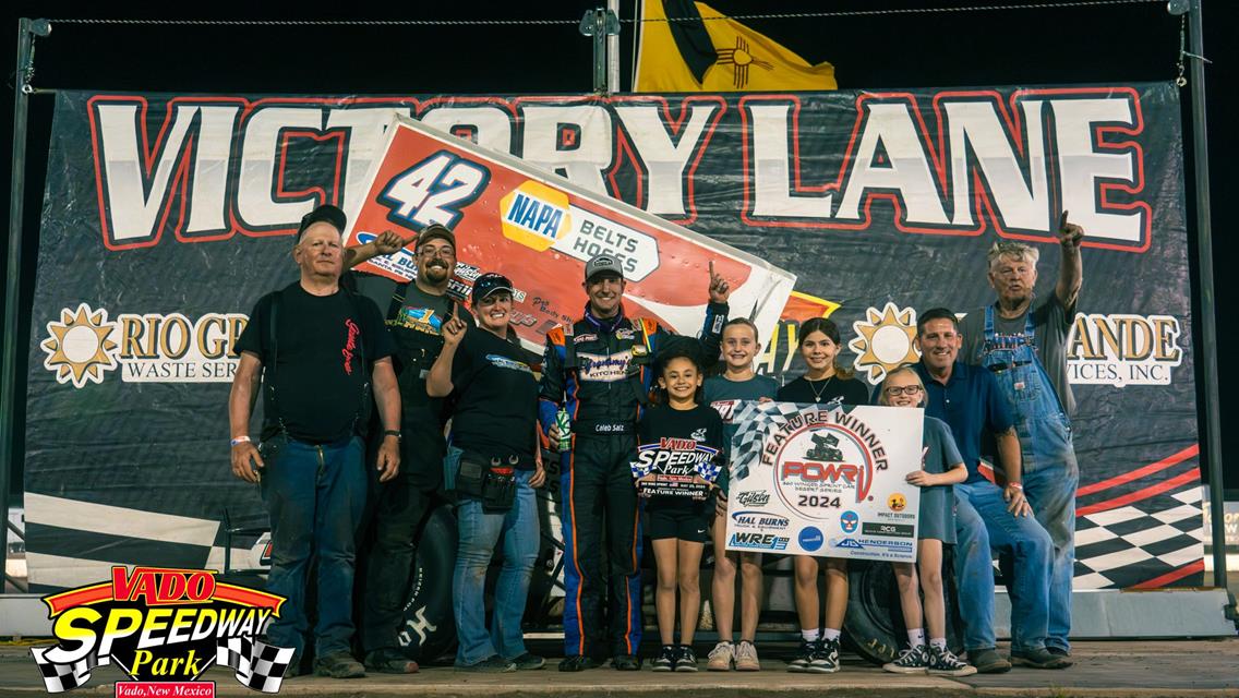 Caleb Saiz Sweeps Weekend Wins at Vado Speedway Park with POWRi Desert Wing Sprints