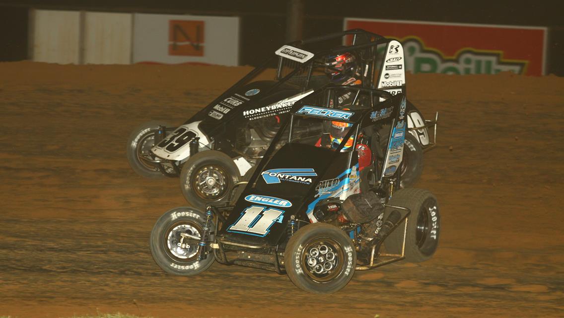 Felker Settles For Second Place After Leading First Half of POWRi Feature
