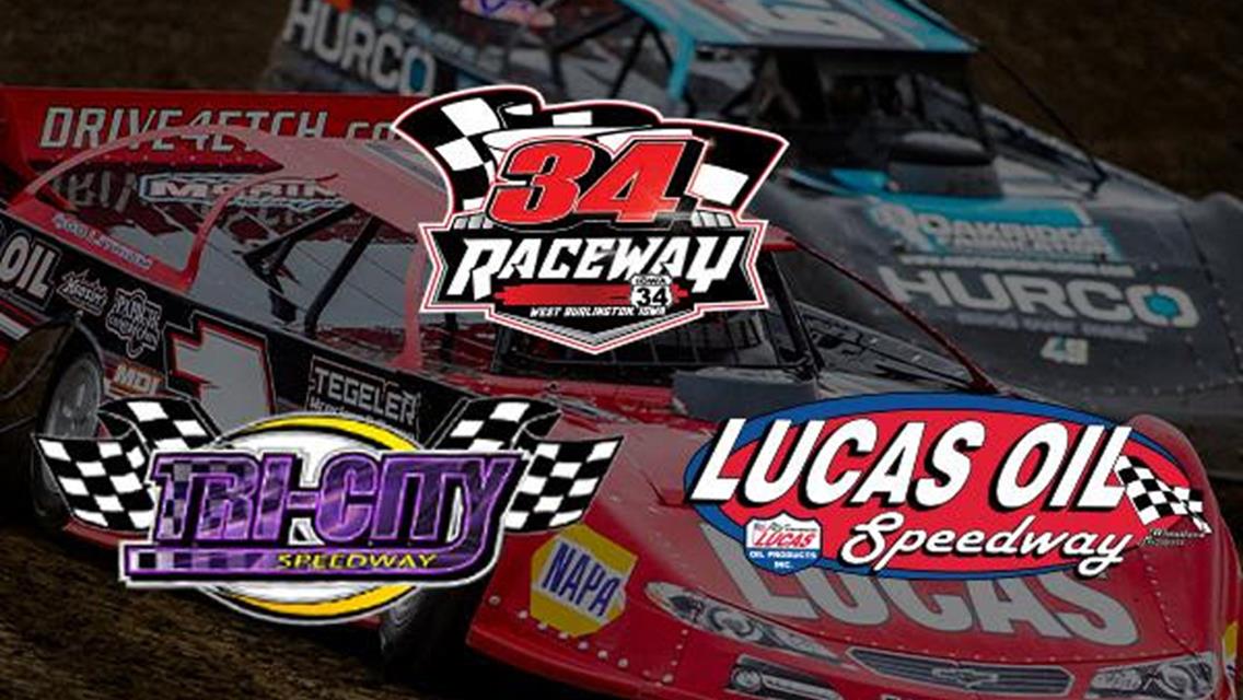 Lucas Oil Late Models head to 34,Tri-City, Lucas Oil Speedway