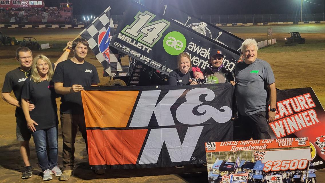 MALLETT POUNDS TO USCS PINE RIDGE SPEEDWEEK WIN
