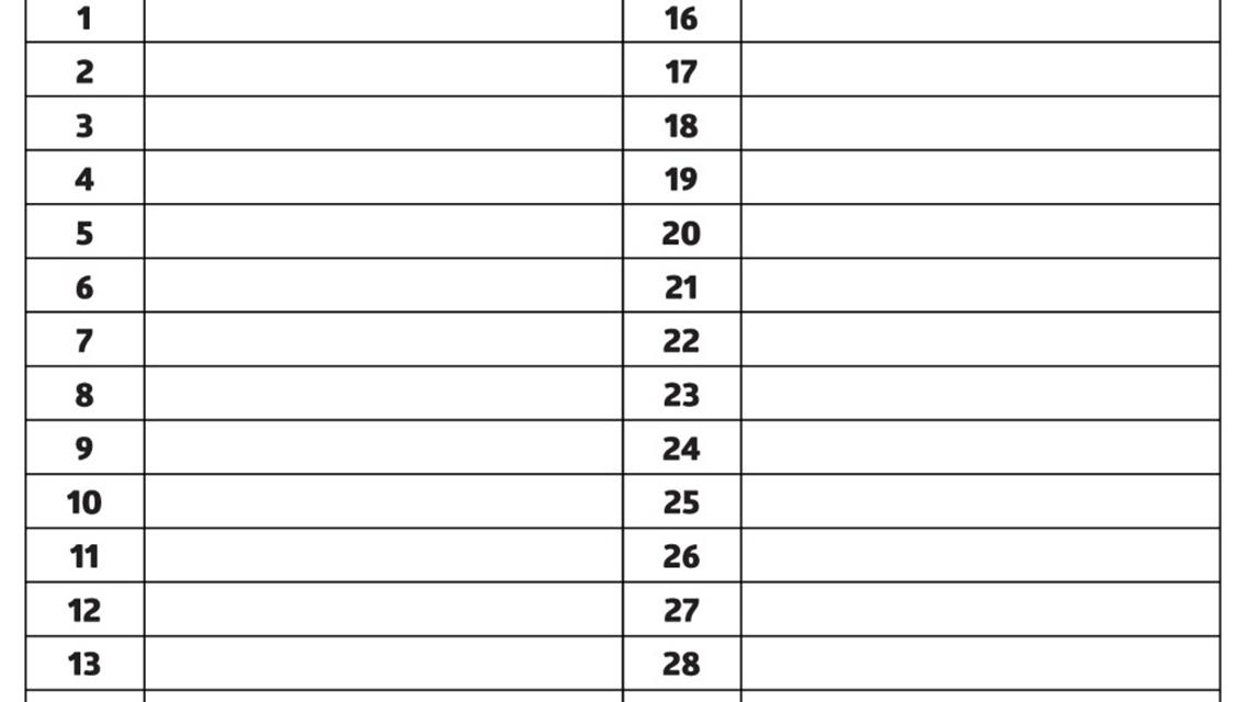 Northwest Limited Sprint Showdown Lap Board