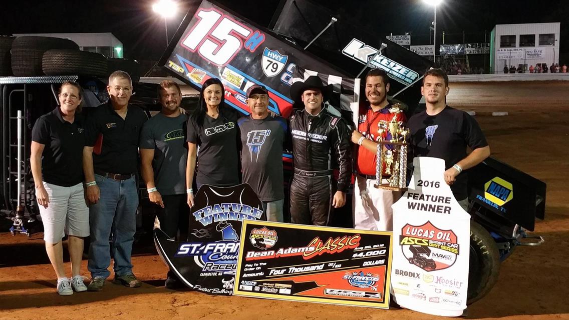 Sam Hafertepe, Jr. Holds On For Lucas Oil ASCS Victory at St. Francois County Raceway