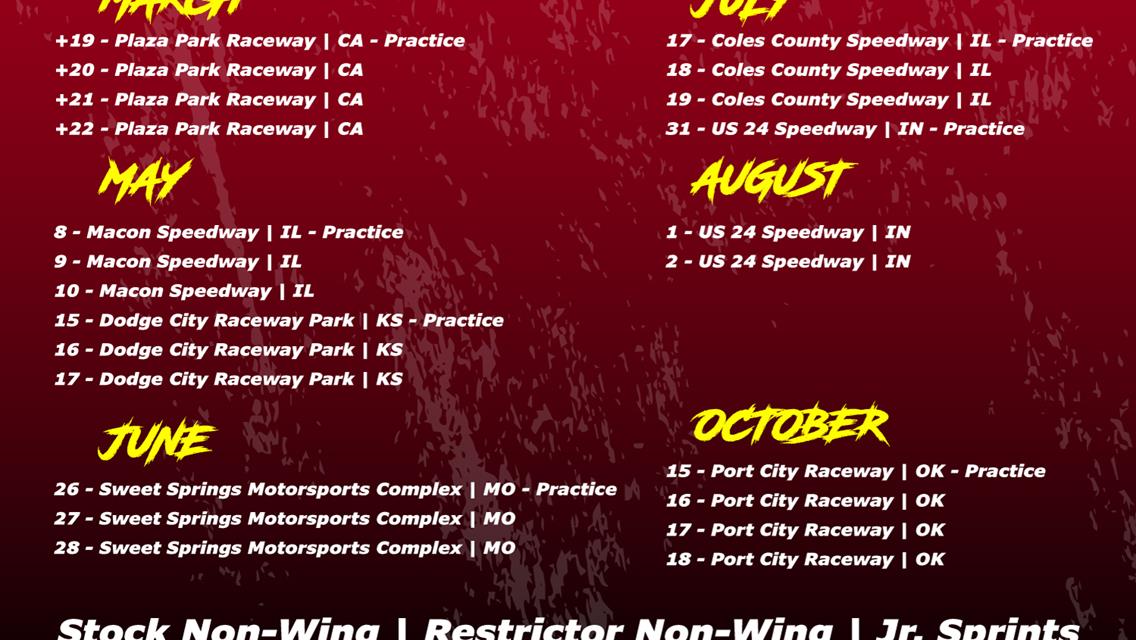 Seven Events in POWRi-KKM Micro 2025 Season Schedule