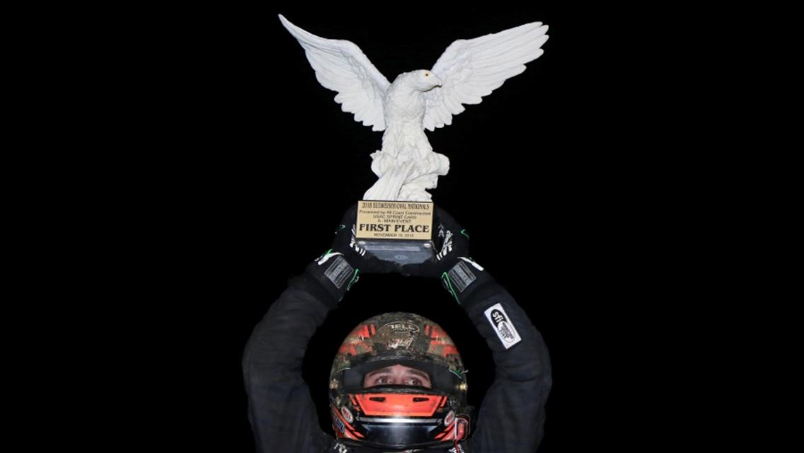 THOMAS REPEATS $25K OVAL NATIONALS WIN; COURTNEY WINS USAC SPRINT TITLE ON TIEBREAKER