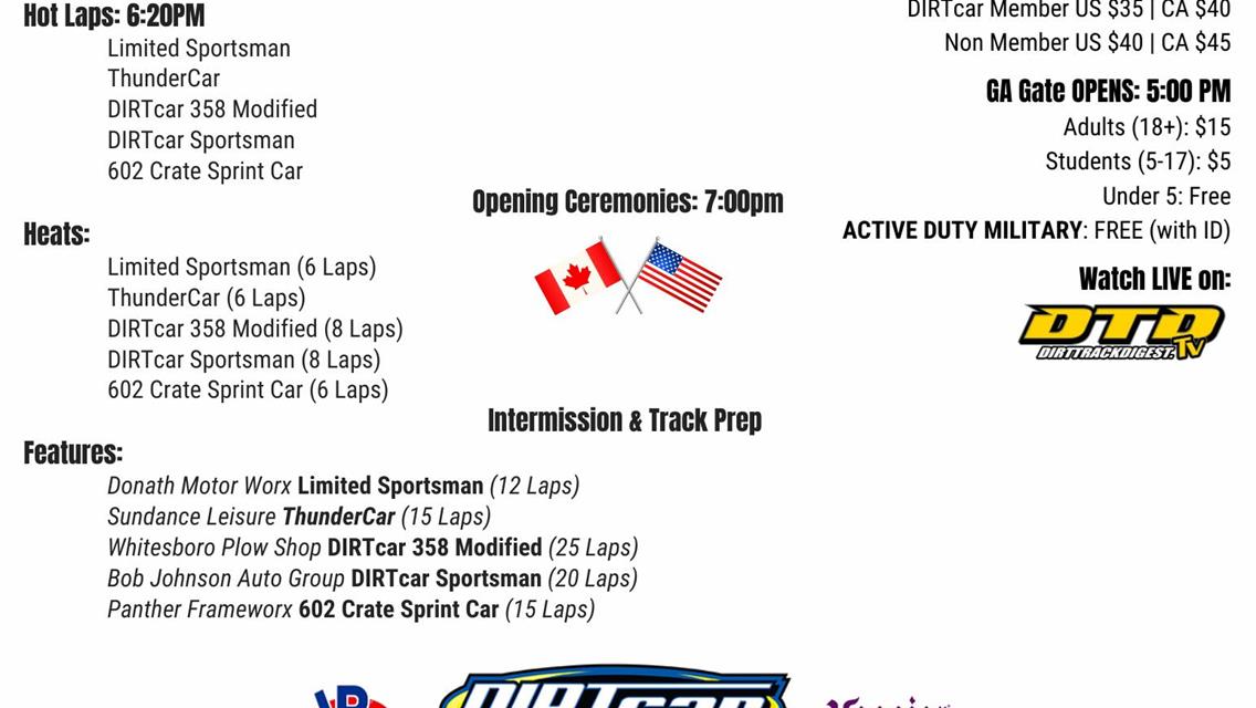 Active Duty Military to be Admitted FREE to Can-Am Friday Night