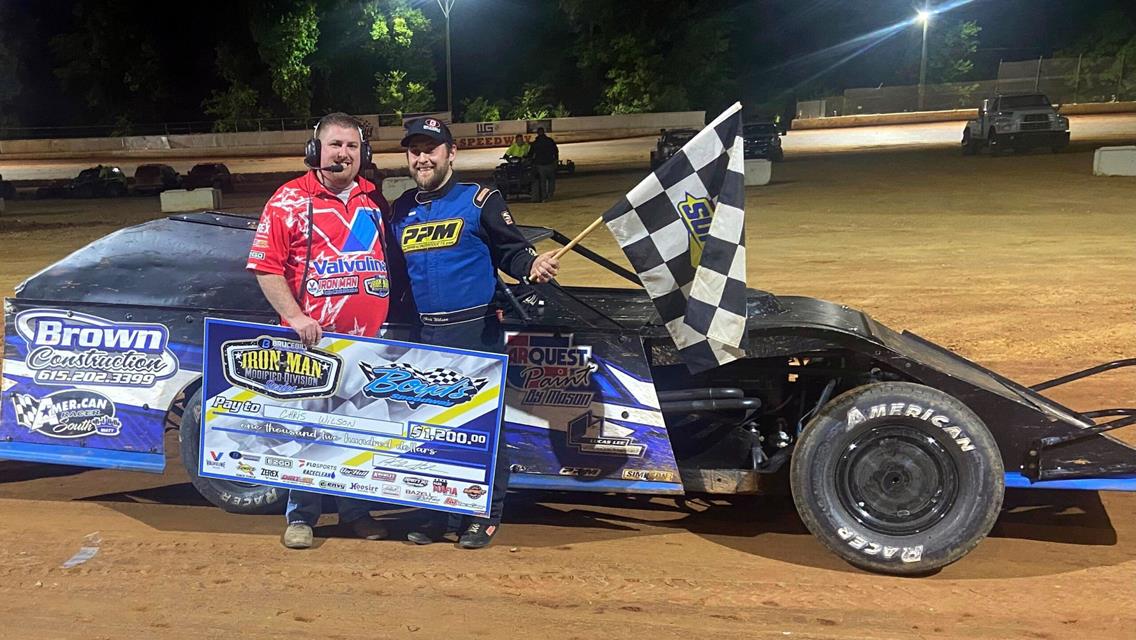 Chris Wilson Wins Brucebilt Performance Iron-Man Modified Series Event at Boyd’s Speedway