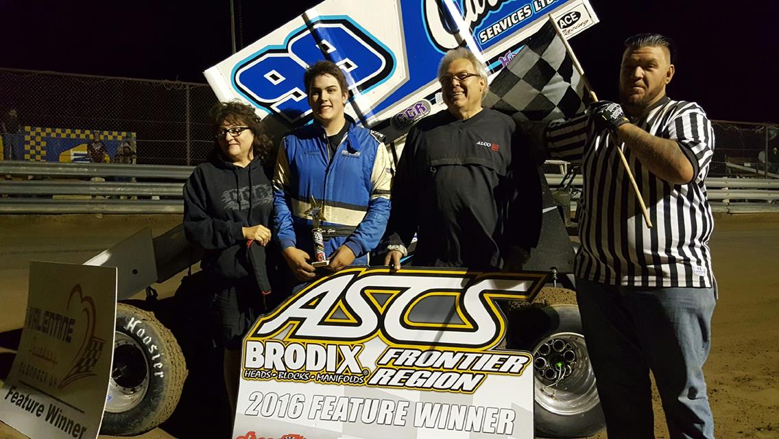 Skylar Gee Sweep Valentine Speedway With The Brodix ASCS Frontier Region