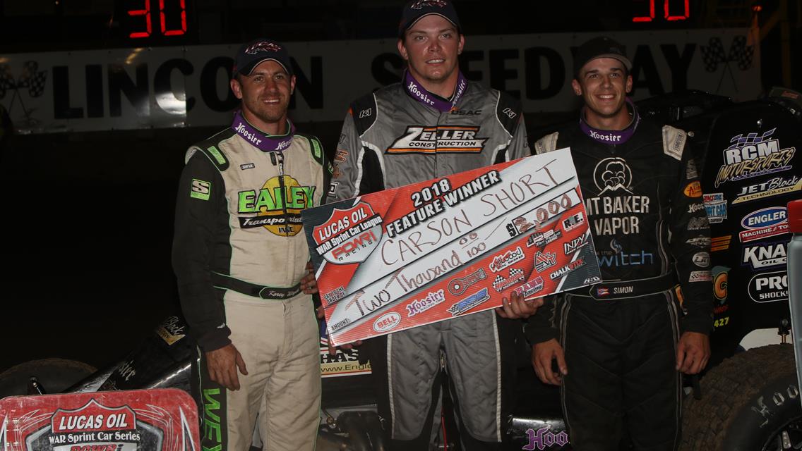 CARSON SHORT SCORES FIRST WAR WILDCARD WIN