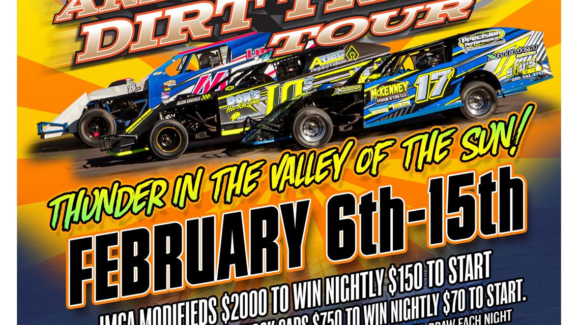 4th Annual IMCA Arizona Dirt Track Tour Pre Entry List