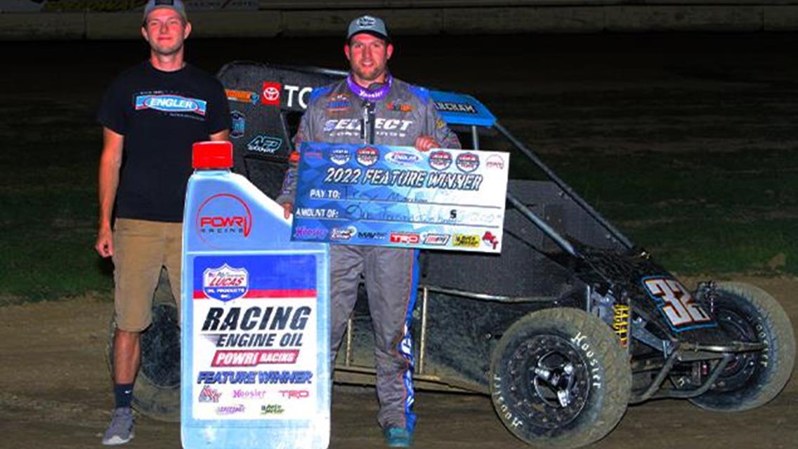 Trey Marcham Takes Tulsa Speedway Win with POWRi West Midget League