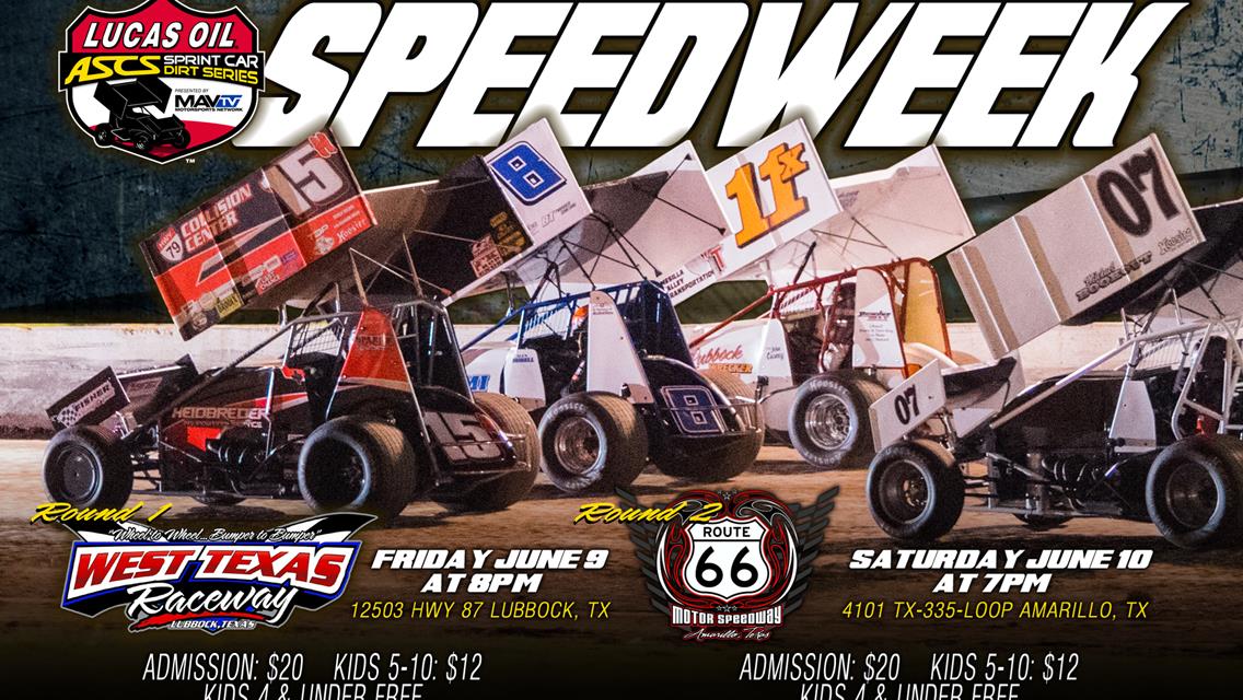 Lucas Oil ASCS Sizzlin’ Summer Speedweek Begins In Lubbock and Amarillo