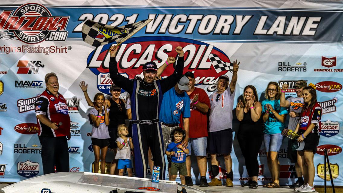 Bidinger wins USRA Modified thriller to headline Lucas Oil Speedway action; Allen, Fennewald, Bryant and Beck also prevail