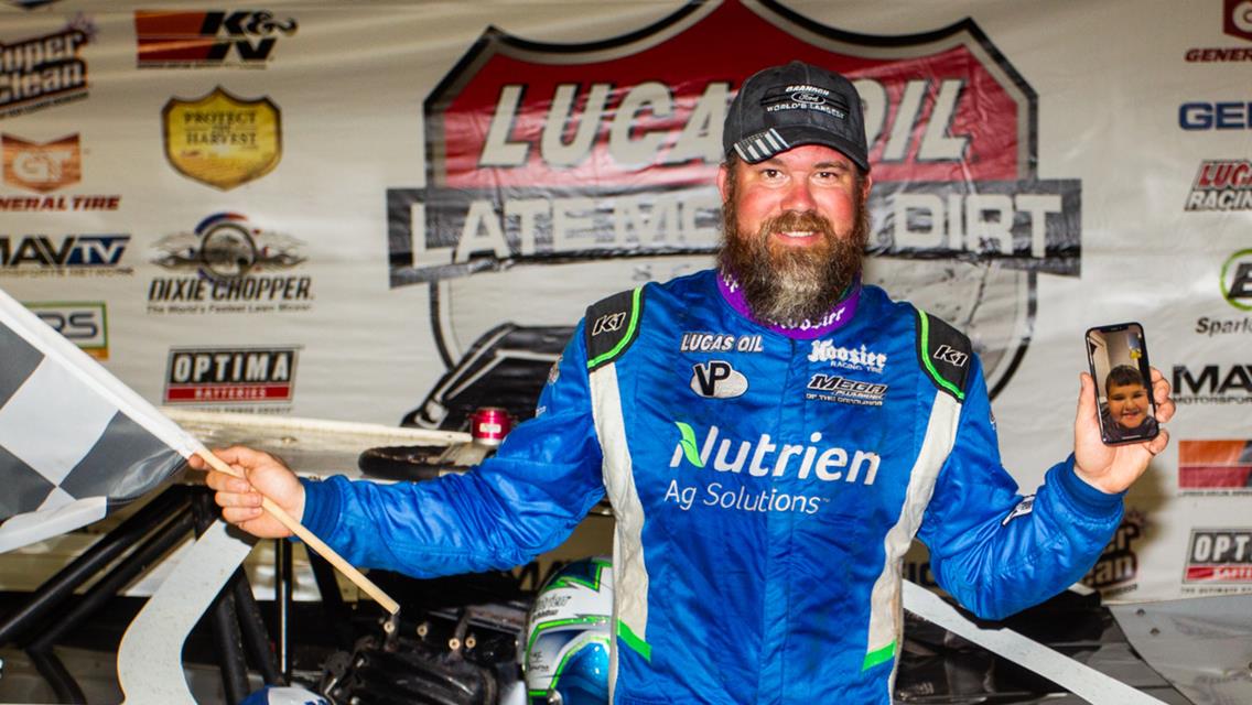 Davenport Charges to Lucas Oil Late Model Dirt Series Win at East Bay