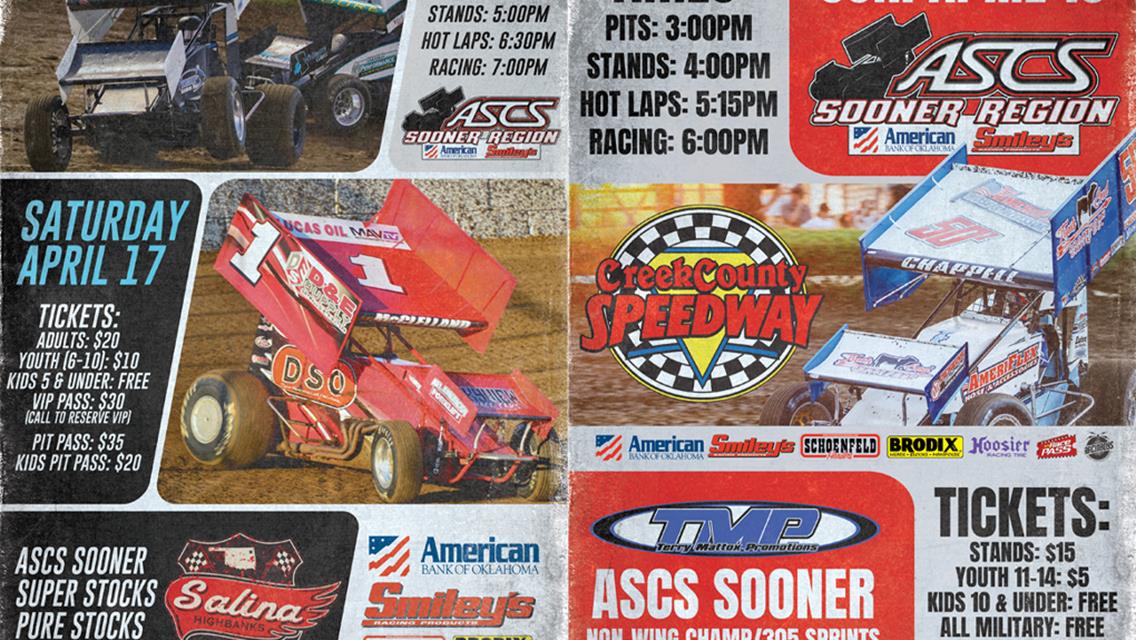 ASCS Sooner Region Taking on Salina Highbanks and Creek County Speedway