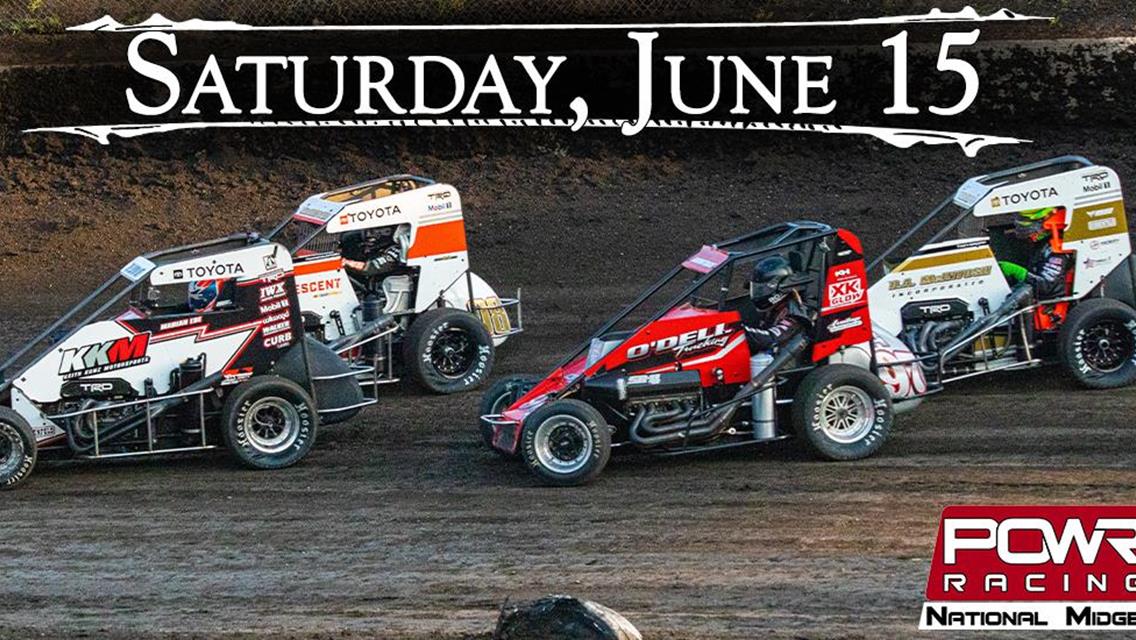 POWRi Illinois SPEEDWeek with National Midgets at Macon Speedway on June 15