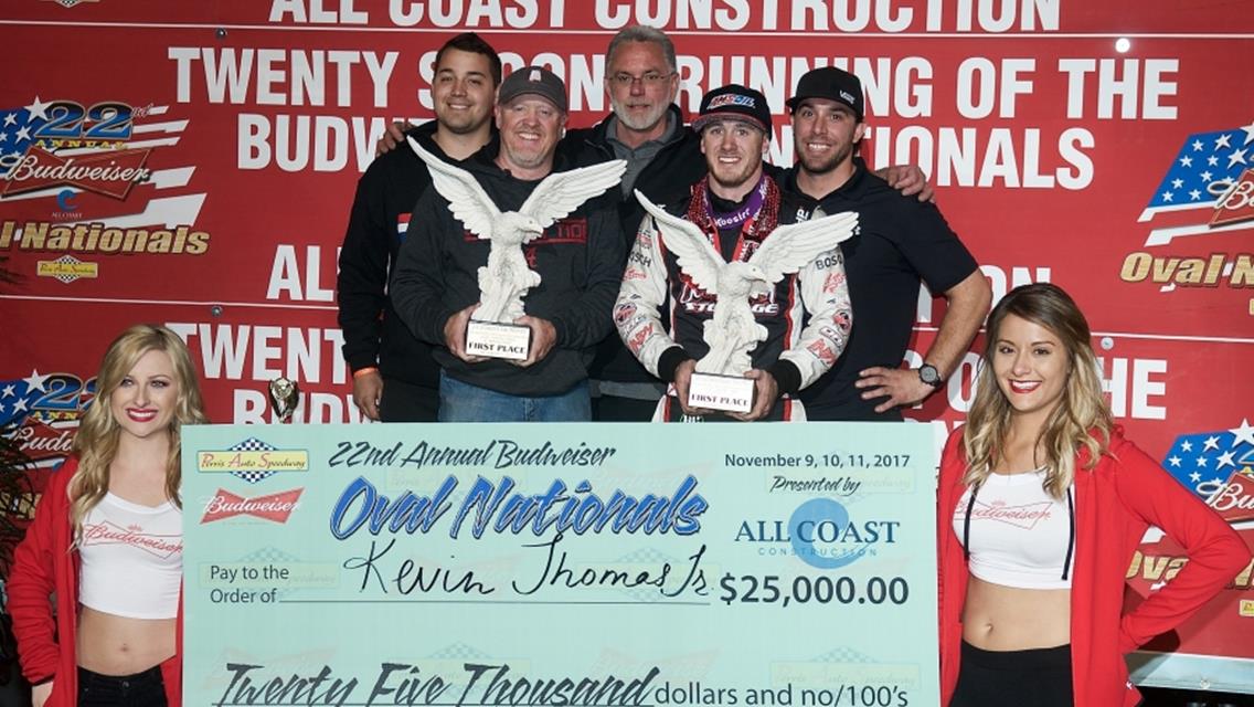 THOMAS TAKES OVAL NATIONALS; WINDOM IS USAC NATIONAL SPRINT CHAMP