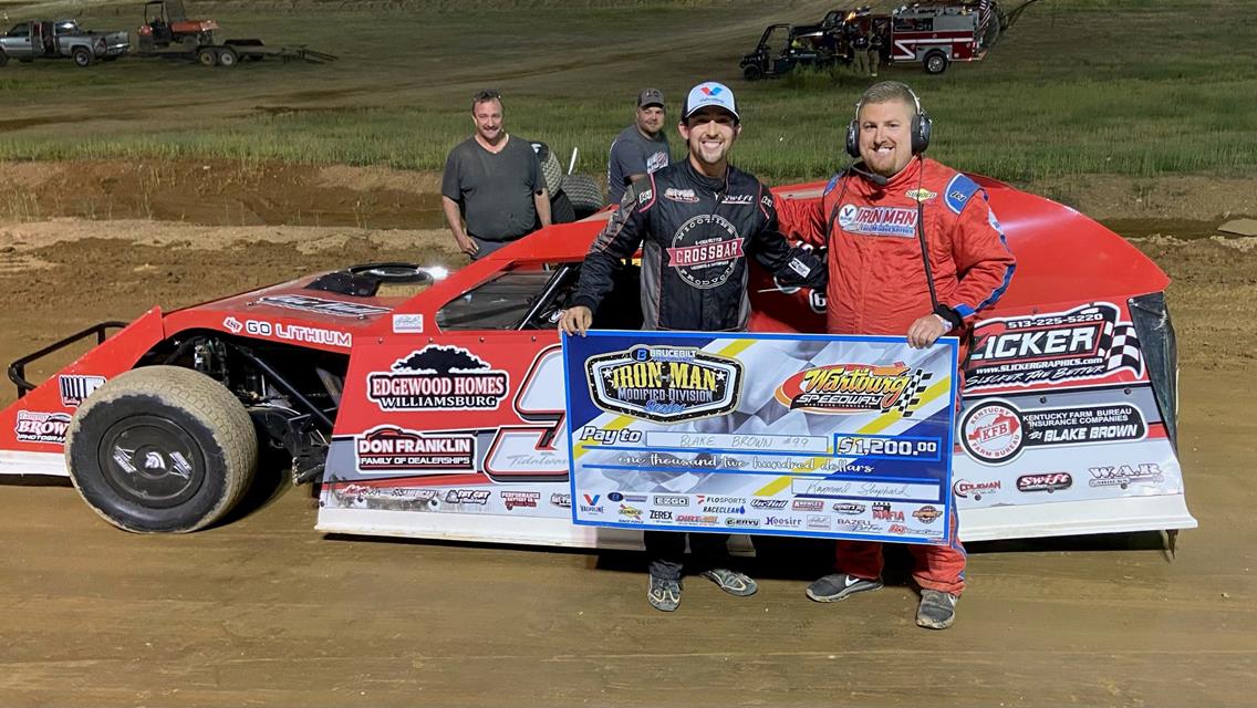 Blake Brown Beats Brucebilt Performance Iron-Man Modified Series Competition at Wartburg Speedway