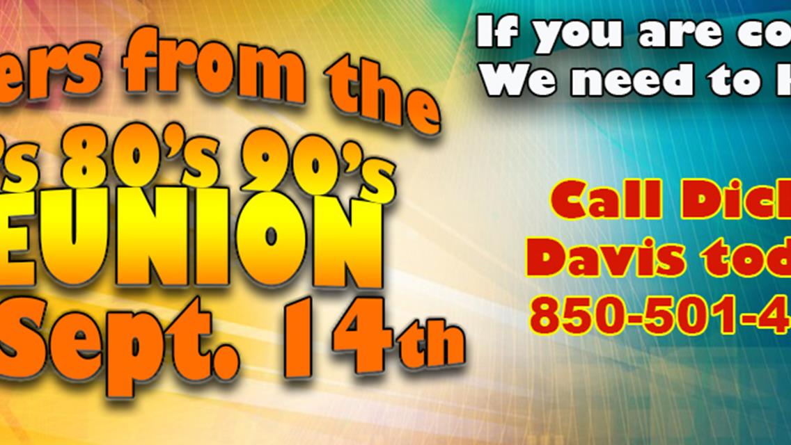 Reunion of Drivers from Yesteryear on Sept 14th; Need Reservations.