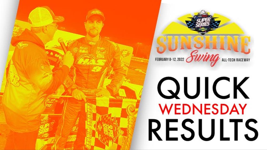 SUNSHINE SWING™ NIGHT NO. 1 RESULTS SUMMARY  ALL-TECH RACEWAY PARK FEB. 9, 2022
