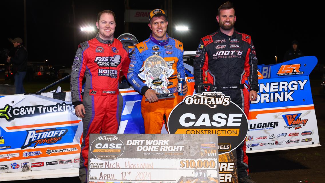 Farmer City Raceway (Farmer City, IL) – World of Outlaws Case Late Model Series – Illini 100 – April 12th-13th, 2024. (Josh James Artwork)