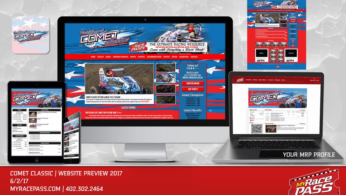 MyRacePass Creates Pro Platinum Package for Comet Classic