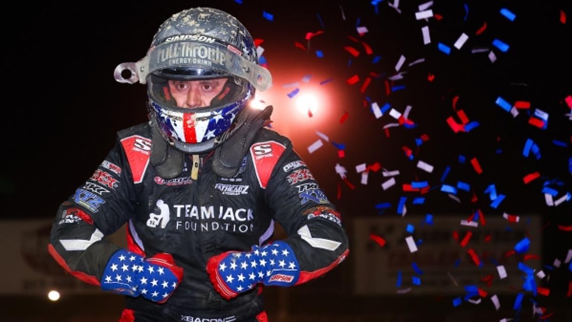 FINALLY! BACON BREAKS THROUGH AT CIRCLE CITY FOR FIRST USAC WIN OF ‘24