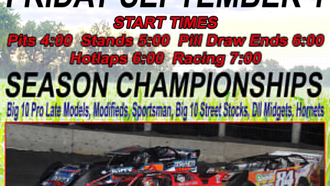 Lincoln Speedway Season Championship Friday, Sept 1st