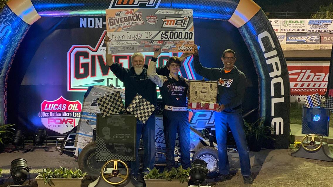 Steven Snyder Jr Snags KKM Giveback Classic presented by MPI Championship Night Honors