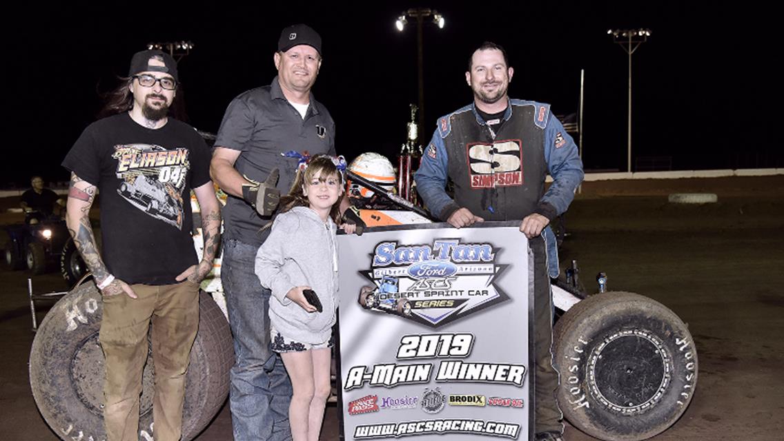 Kyle Shipley Tops San Tan Ford ASCS Desert Sprint Cars At Canyon Speedway Park