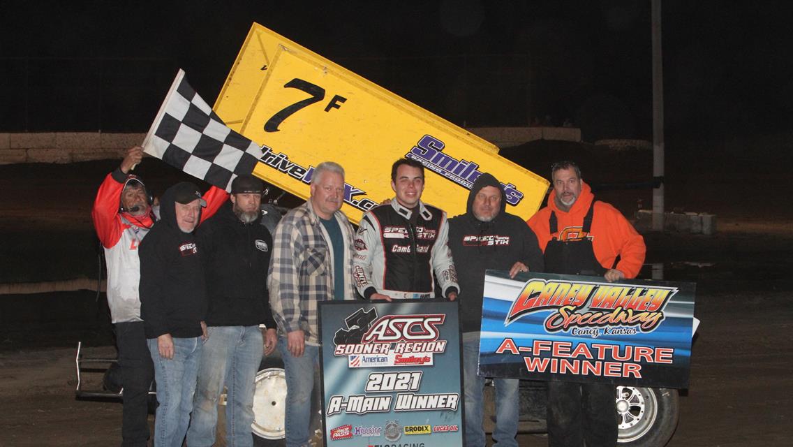 Noah Harris Captures First ASCS Sooner Victory At Caney Valley Speedway