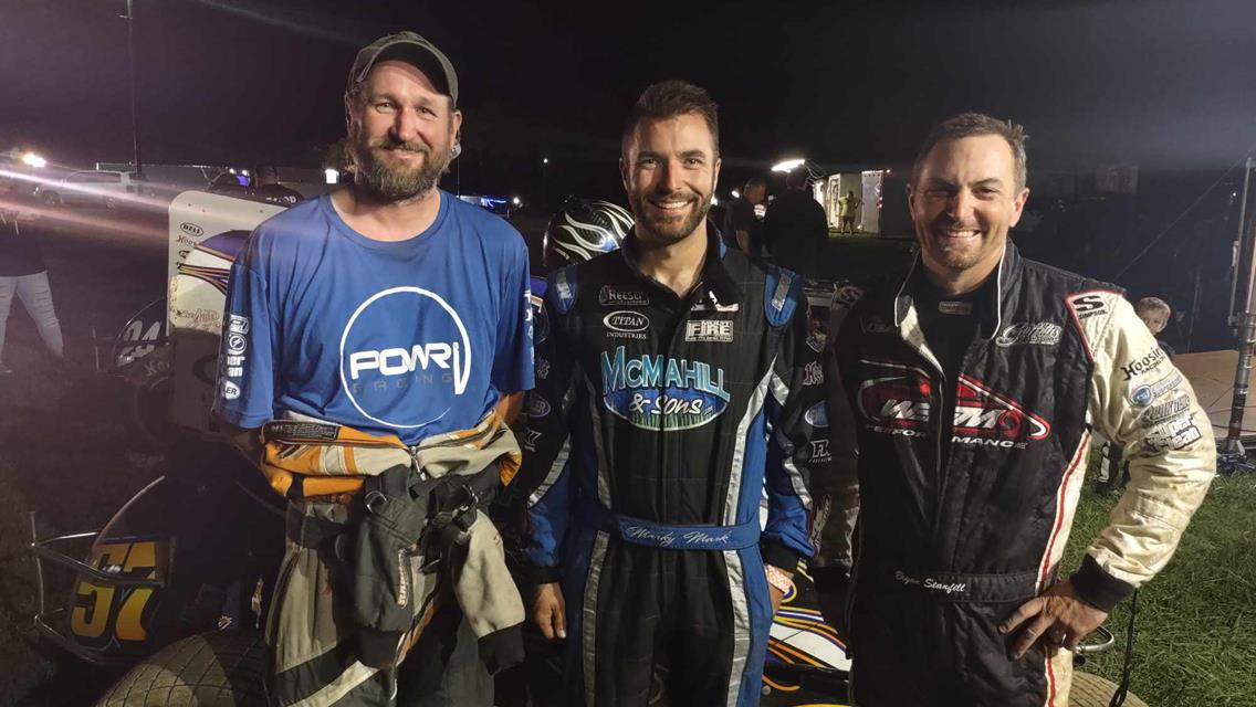 Mark McMahill Returns to POWRi IMRA Victory Lane at Spoon River Speedway