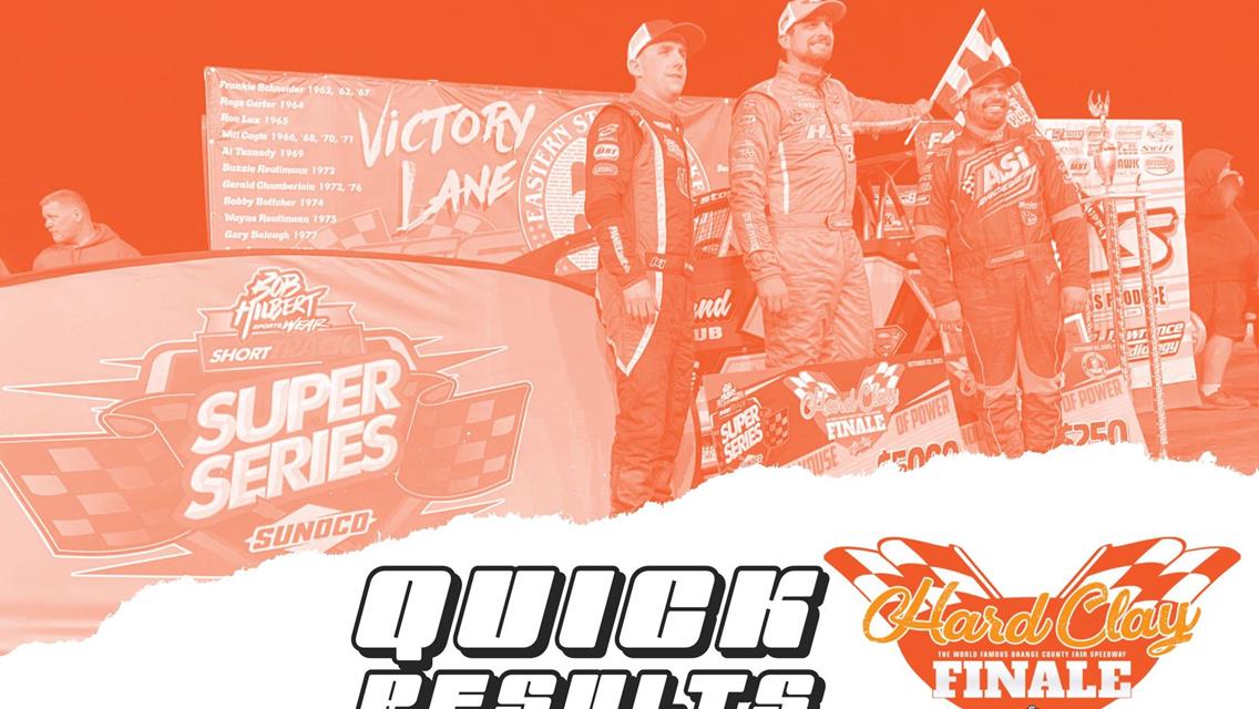 HARD CLAY FINALE™ RESULTS SUMMARY  ORANGE COUNTY FAIR SPEEDWAY OCTOBER 22, 2021