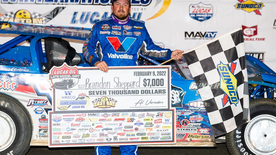 Brandon Sheppard in Lucas Oil Victory Lane