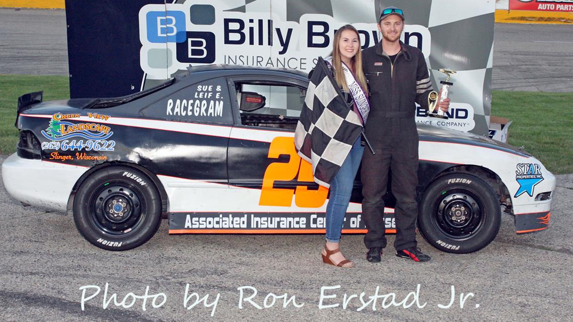Casey Johnson scores first Super Late Model Feature win in WABAM 75