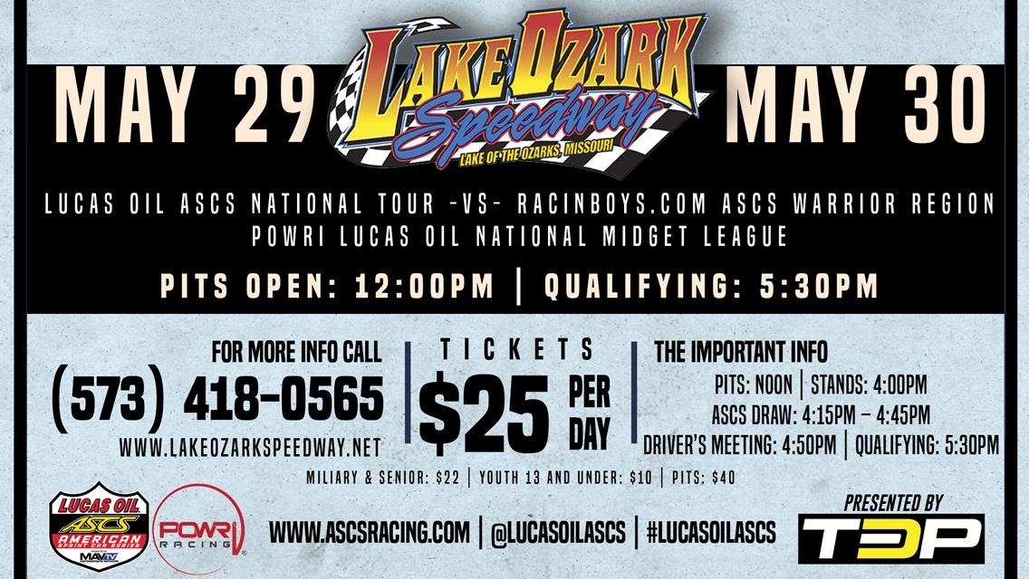 Lake Ozark Speedway With Time Trial Based Format Next For Lucas Oil American Sprint Car Series
