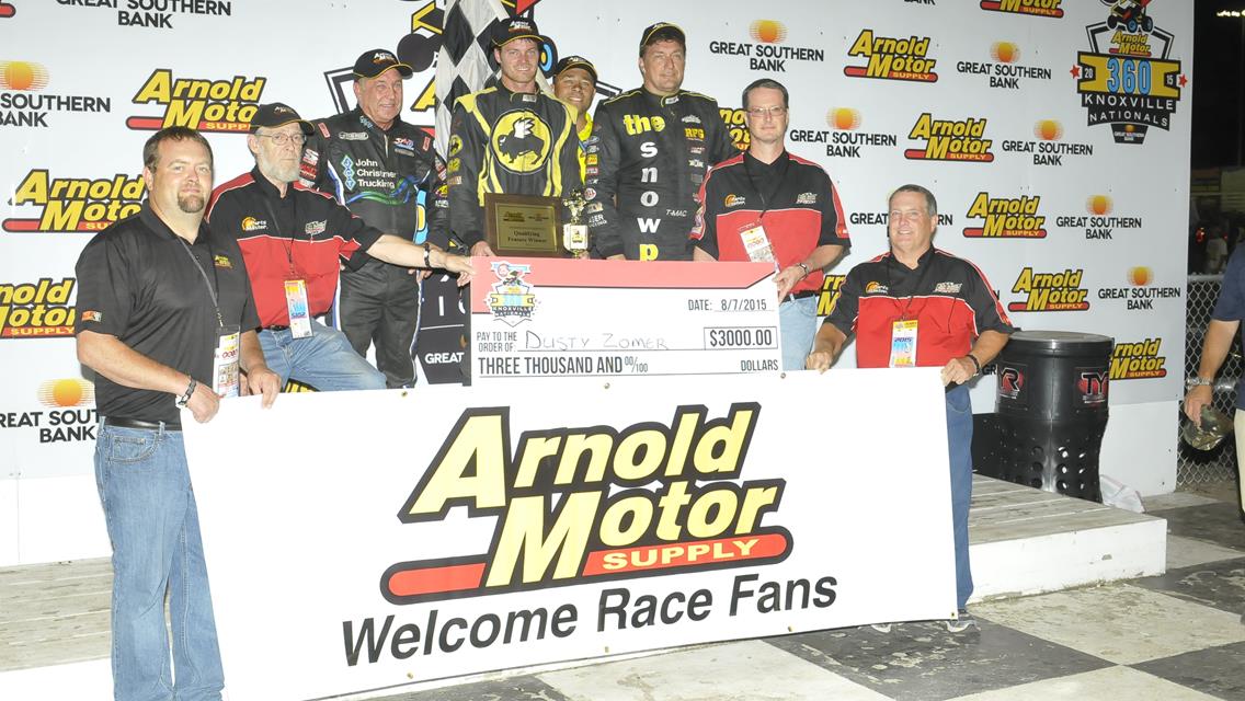 Dusty Zomer Zooms to Victory Lane on Night #2 of the Knoxville 360 Nationals!