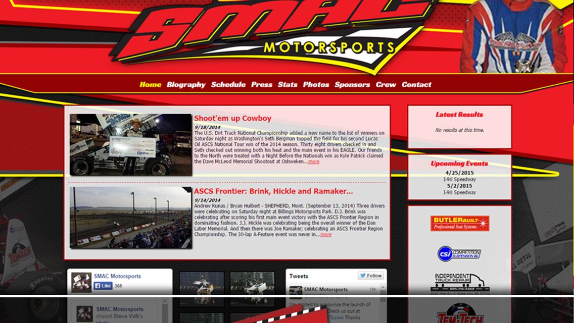 Driver Websites Crafts New Website for SMAC Motorsports
