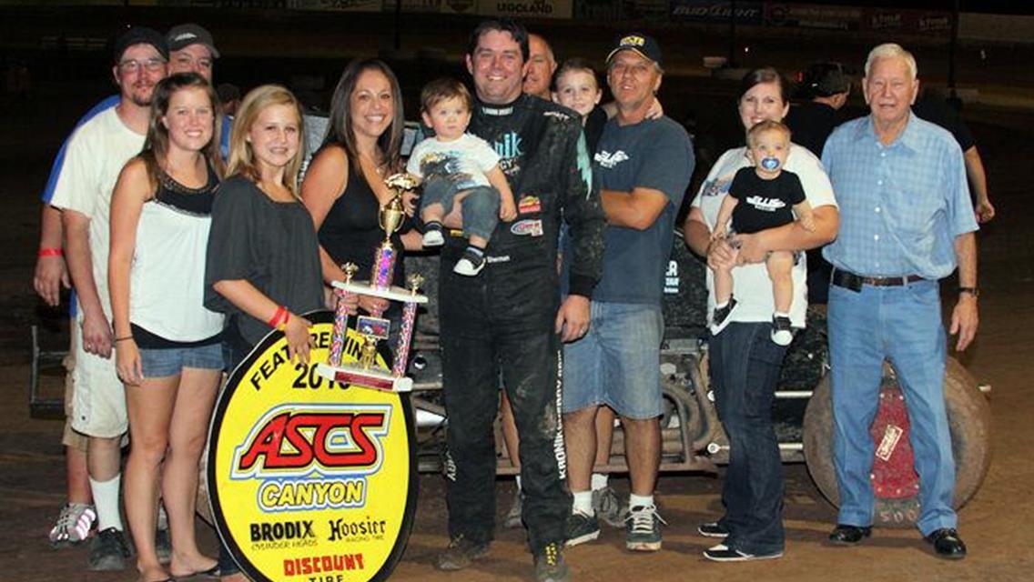 Sherman Shines in ASCS Canyon Hank Arnold Memorial Finale