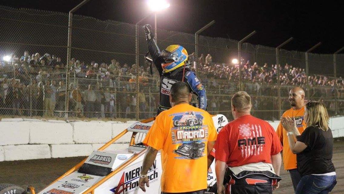 Zachary Madrid Scores Third Consecutive Desert Sprint Car Victory