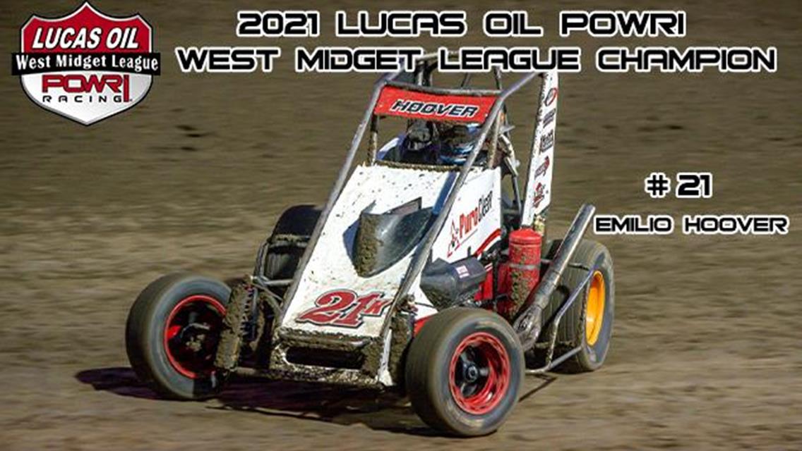 Emilio Hoover Earns 2021 Lucas Oil POWRi West Midget League Championship